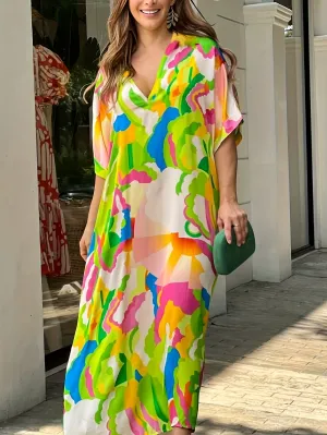 Anya | Plus Size Colourful Dress