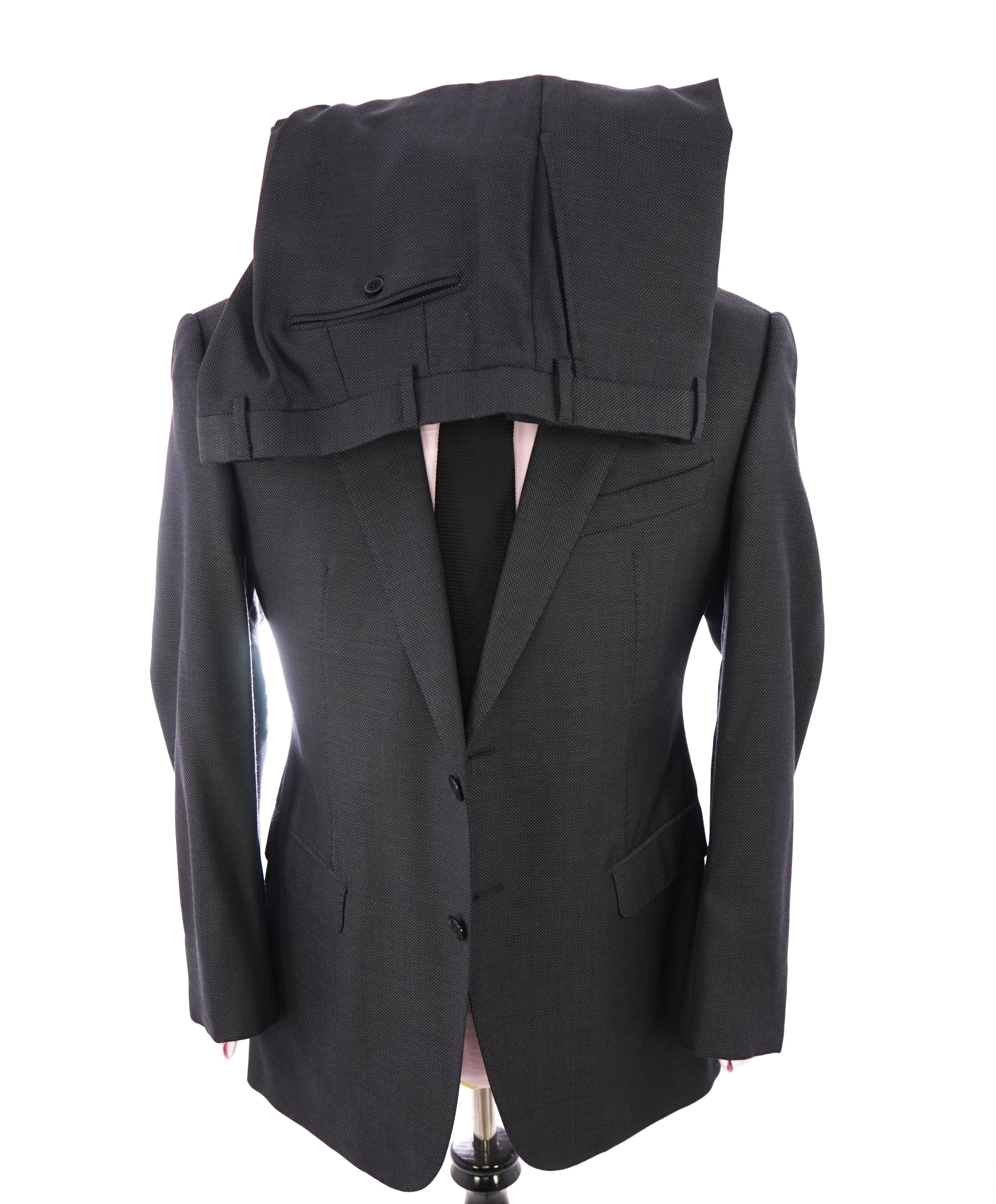 ARMANI COLLEZIONI - M Line "Stardust" Gray Wide Peak Lapel Suit - 44R