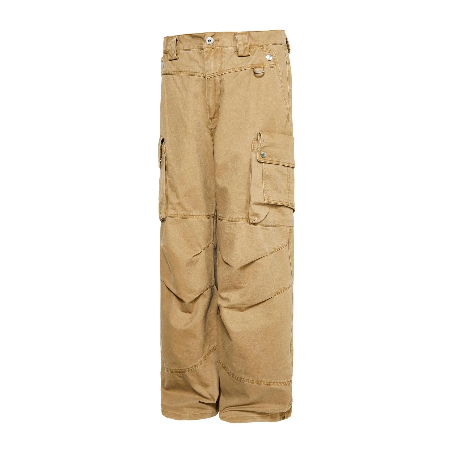 Autumn Wash American Casual Retro Multi-Pocket Crane Pants Street Loose Straight Pants