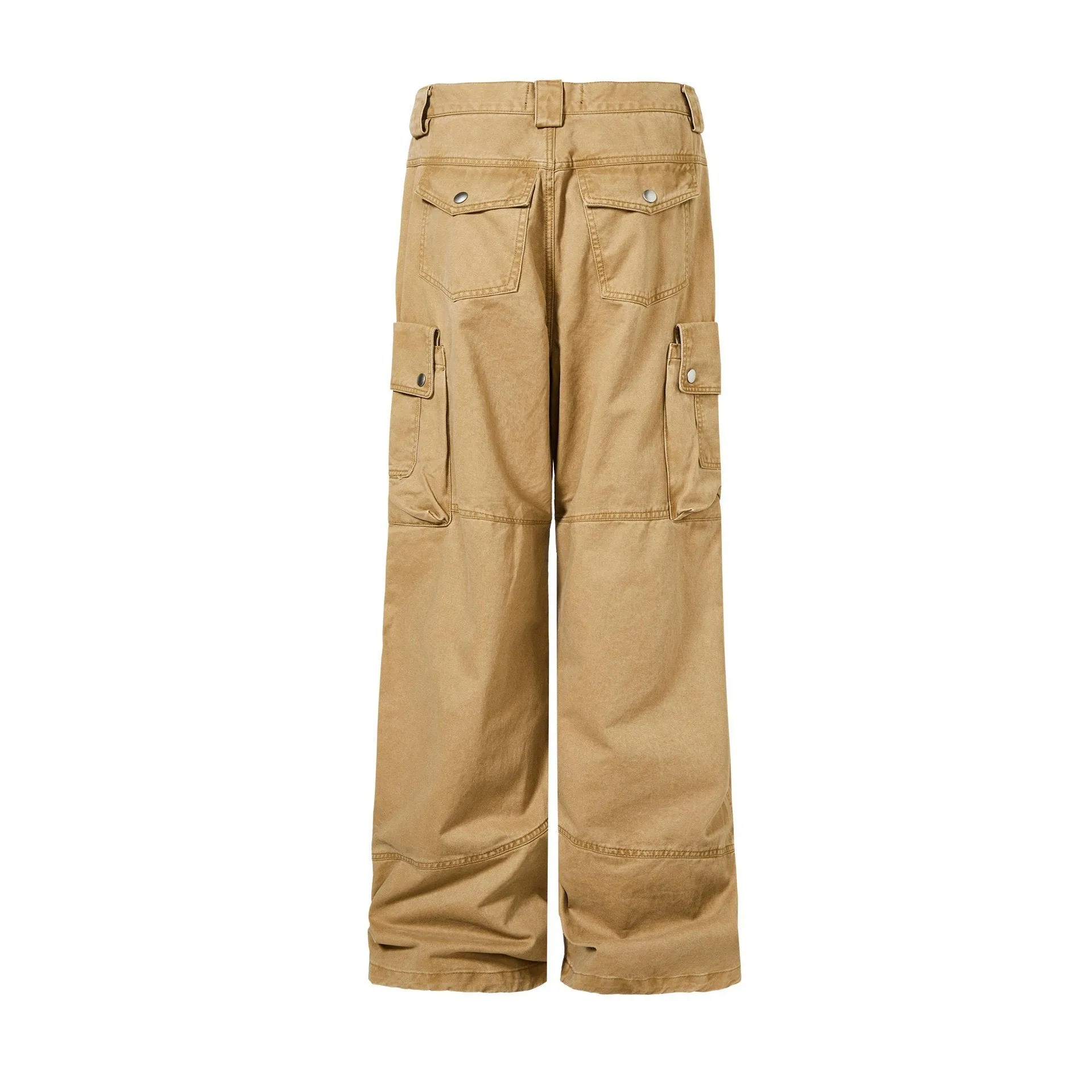 Autumn Wash American Casual Retro Multi-Pocket Crane Pants Street Loose Straight Pants