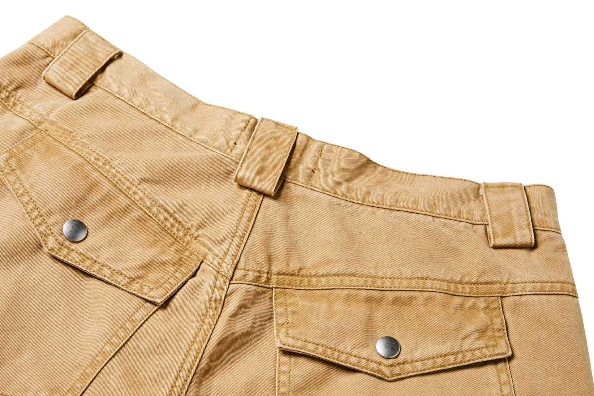 Autumn Wash American Casual Retro Multi-Pocket Crane Pants Street Loose Straight Pants