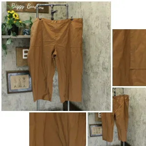 Ava & Viv Women's Plus Size Cropped Pants Brown 4X