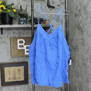 Ava & Viv Womens Plus Size Woven Swing V-Neck Cami 84923979 Sky Blue 3X