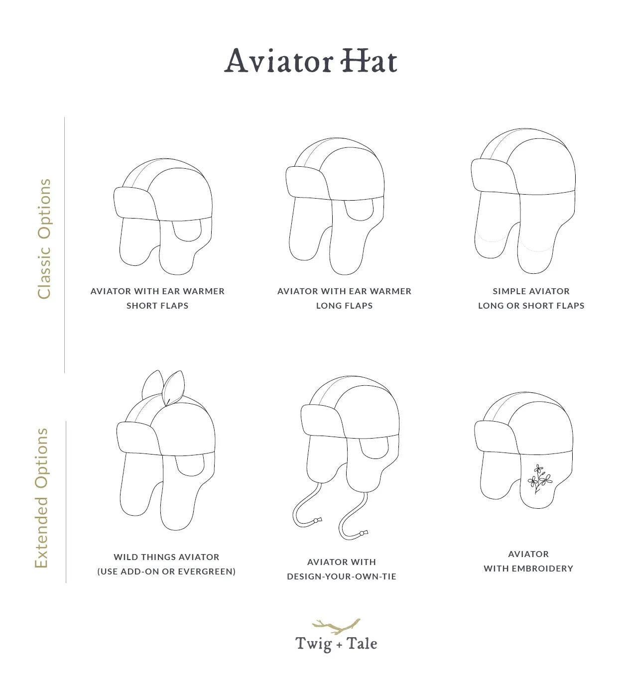 Aviator Hat Sewing Pattern - Baby, Child   Adult