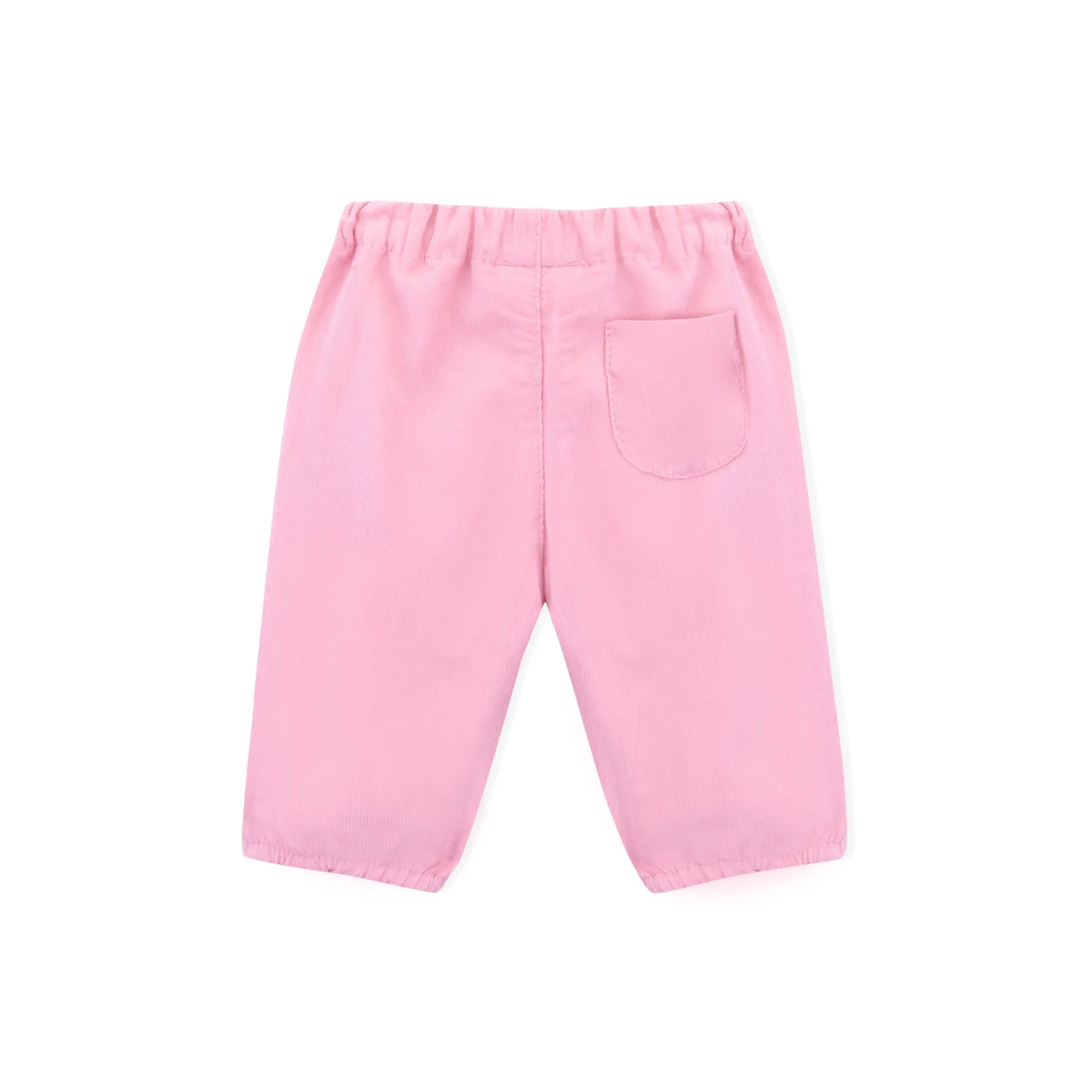 Baby Girls Pink Cotton Trousers