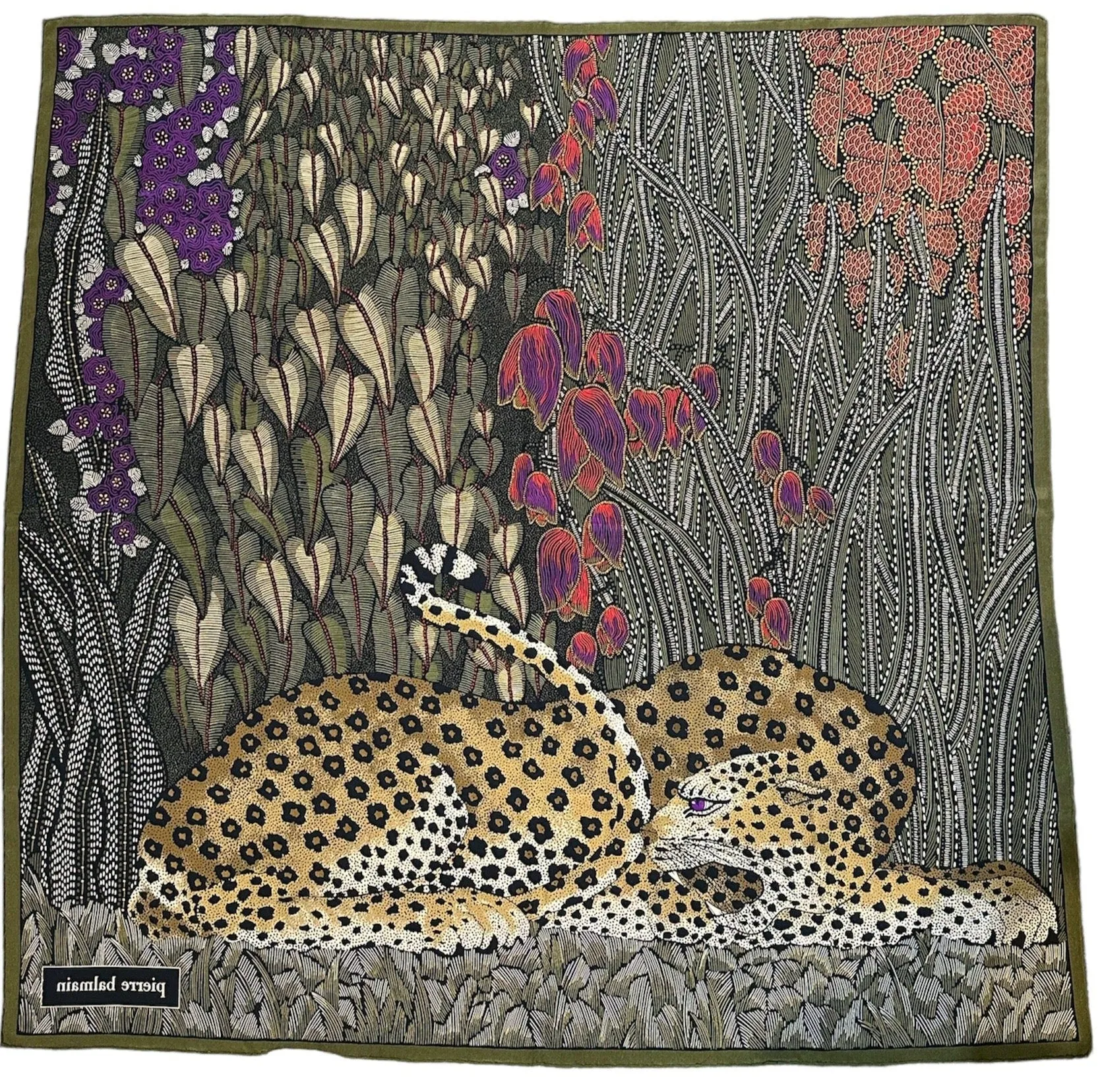 Balmain Extra Large Silk Cheetah Scarf