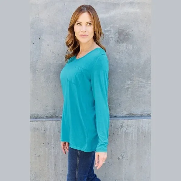 Basic Bae Full Size V-Neck Long Sleeve Top