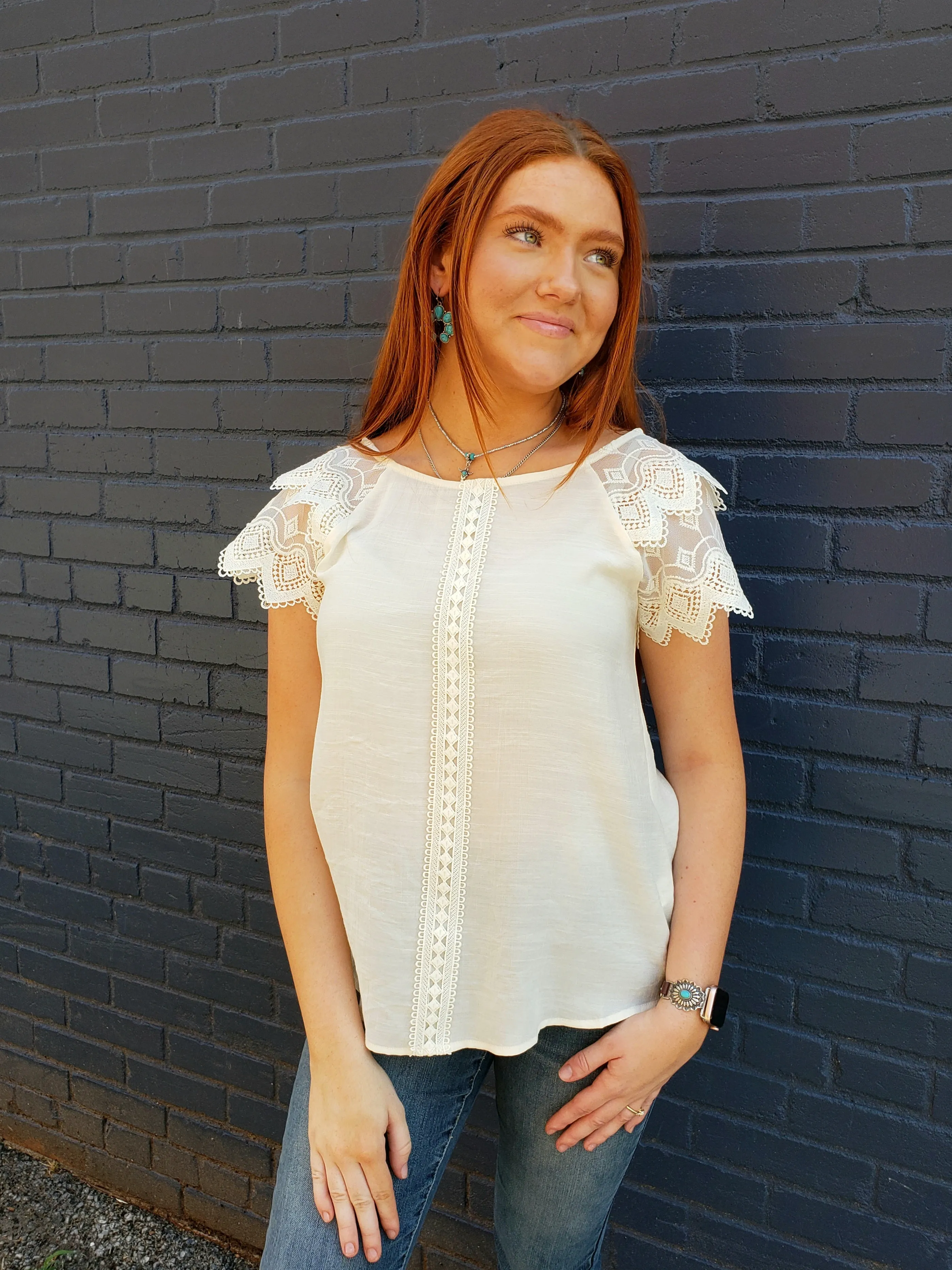 Bethany Top: Cream