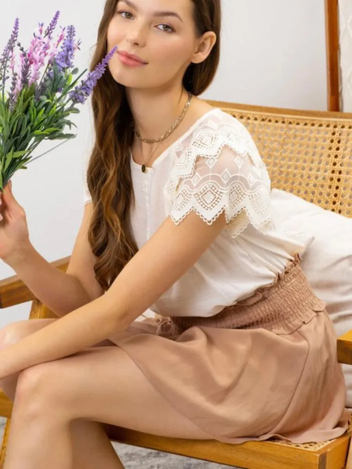 Bethany Top: Cream