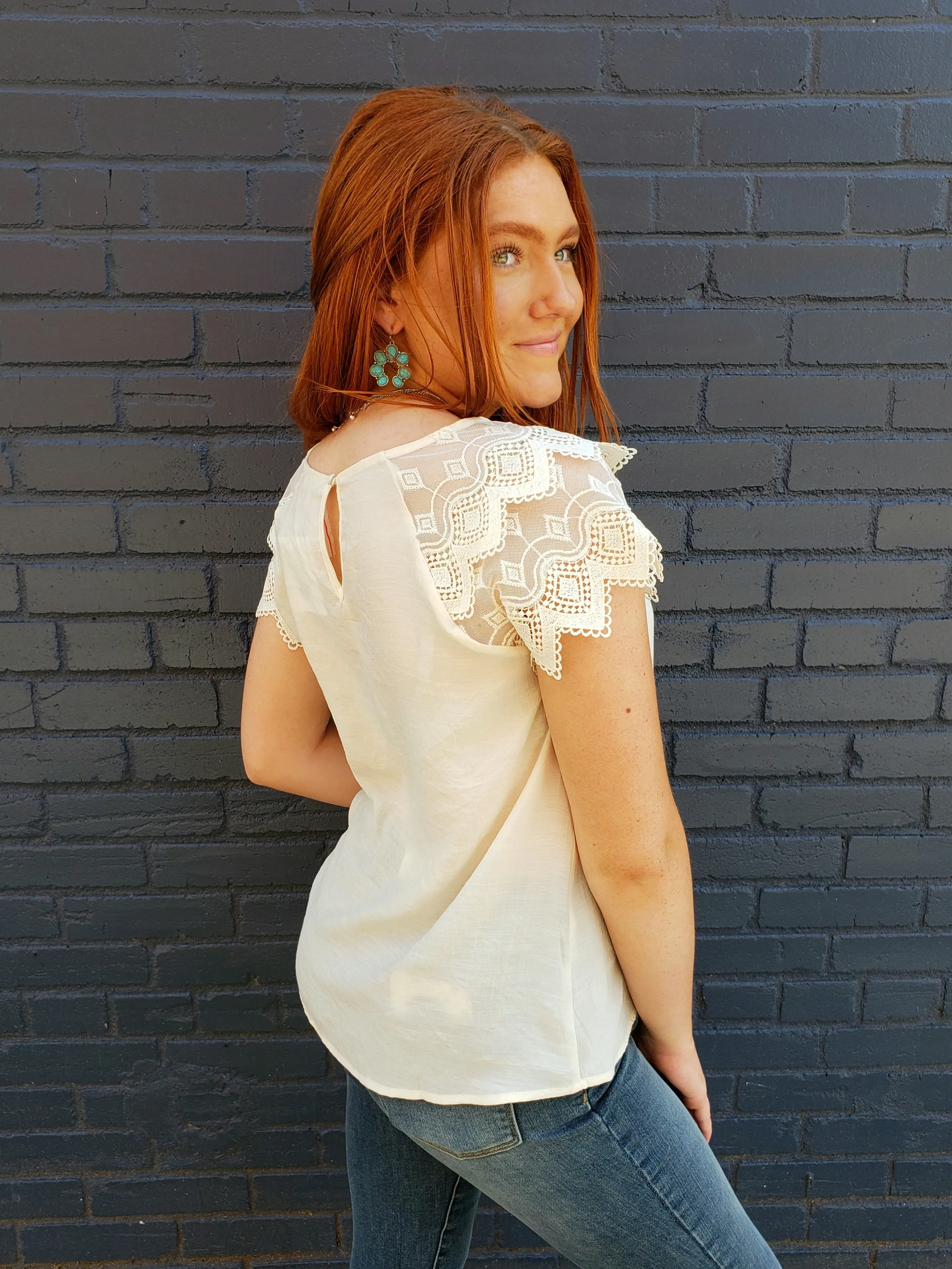 Bethany Top: Cream