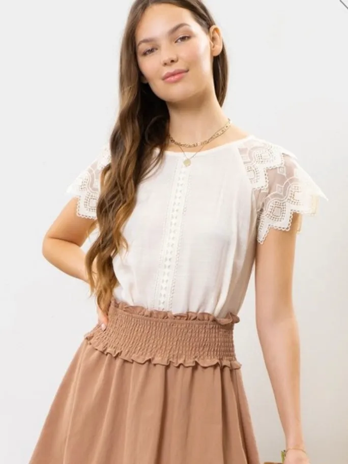 Bethany Top: Cream