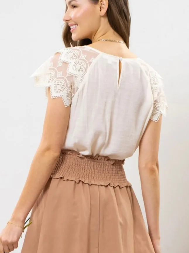 Bethany Top: Cream
