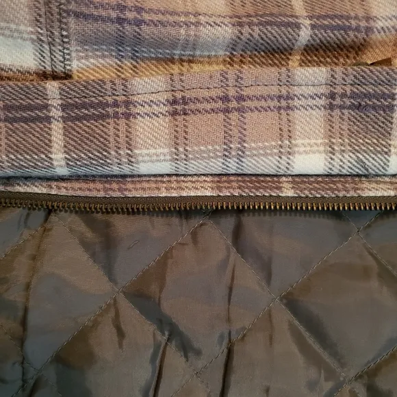 Billabong Plaid Zip Front Toggle Button Corduroy Details Size Med Bomber Jacket
