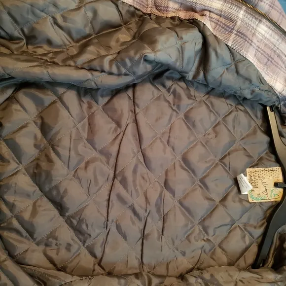 Billabong Plaid Zip Front Toggle Button Corduroy Details Size Med Bomber Jacket