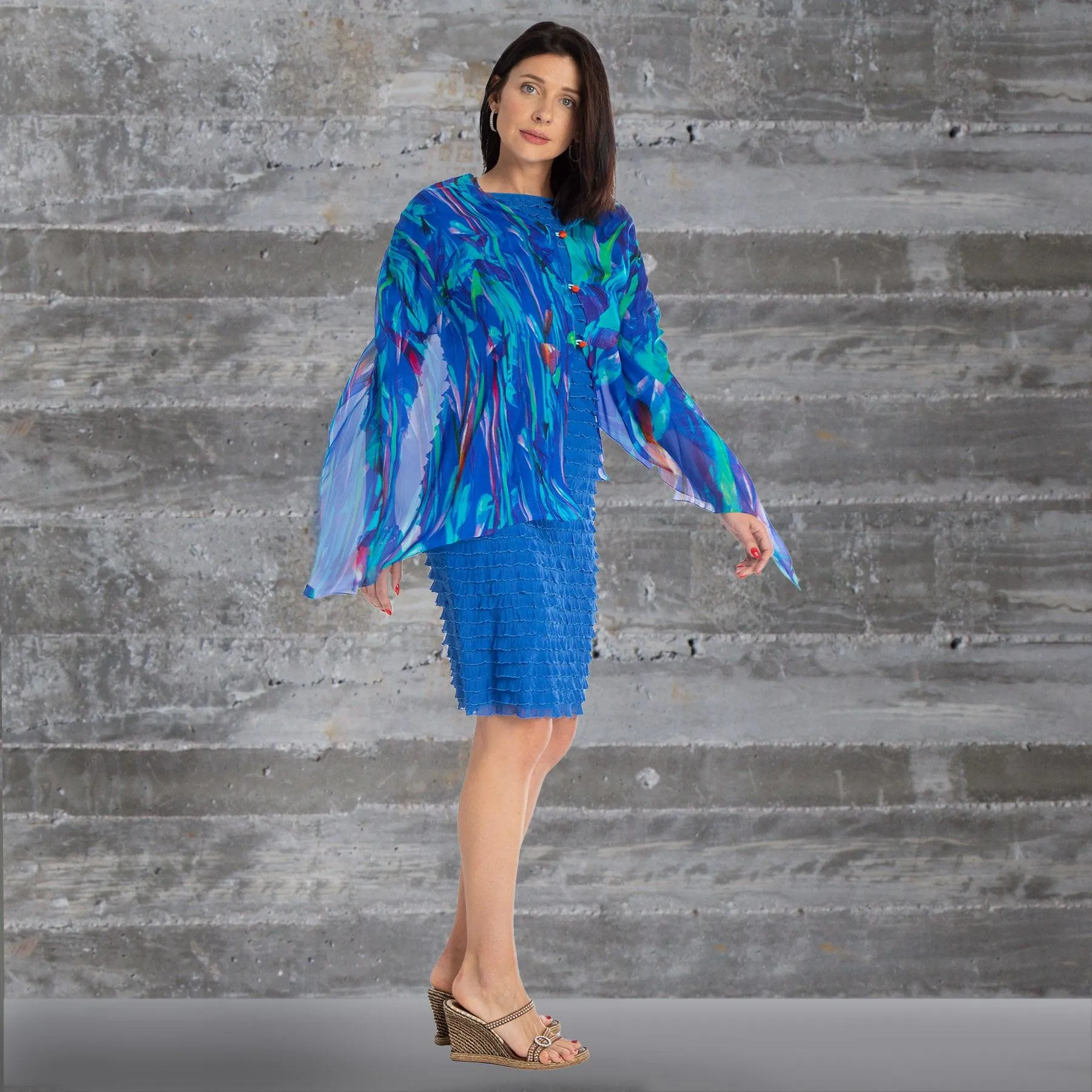 Bird of Paradise Silk Chiffon Scarf Wrap