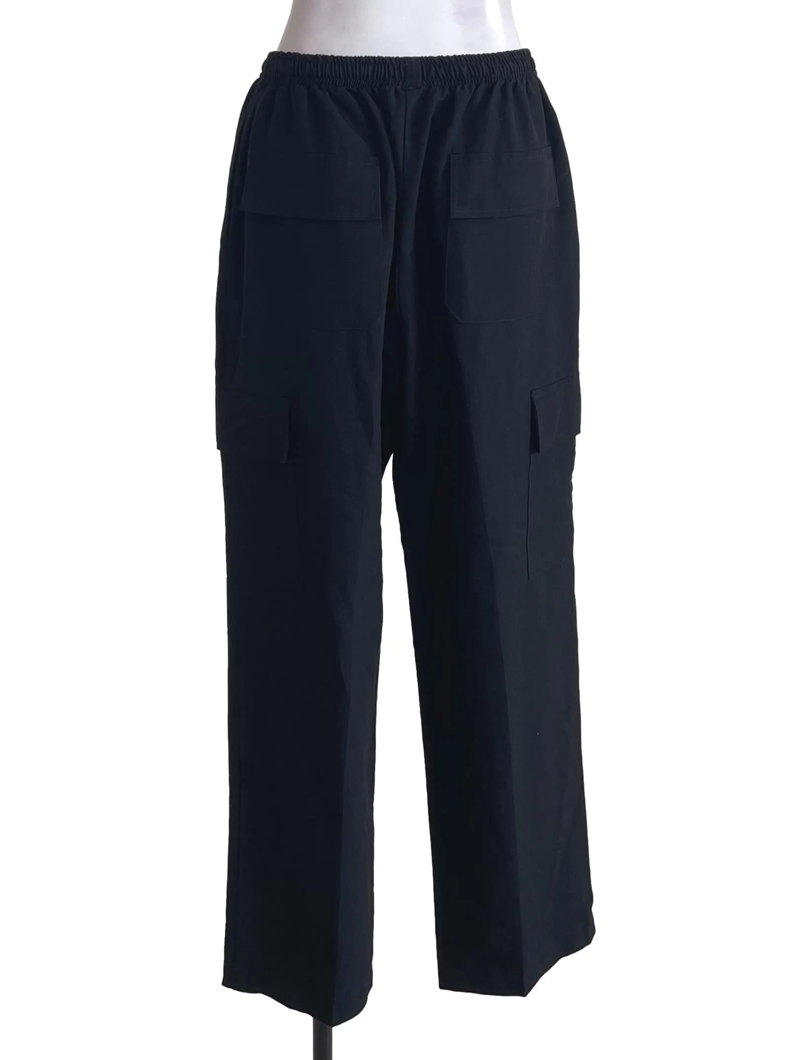 Black Basic Cargo Pants
