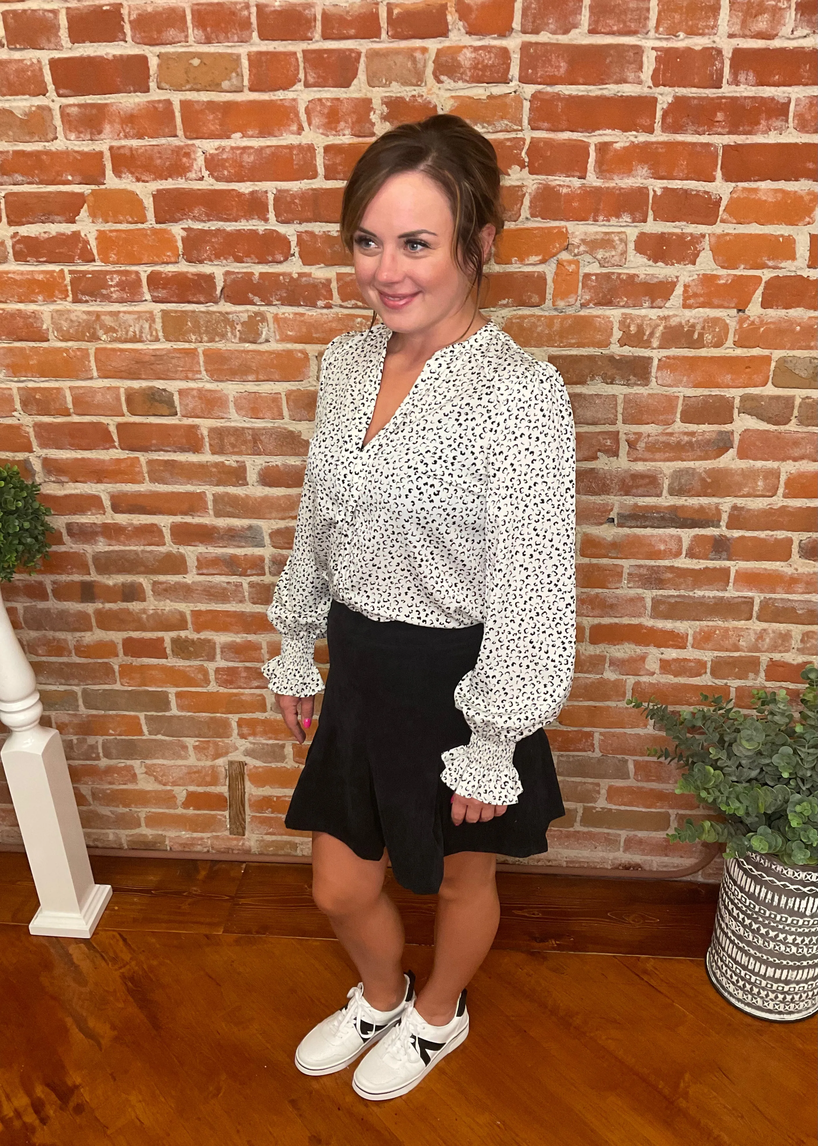 Black Corduroy Tennis Skirt