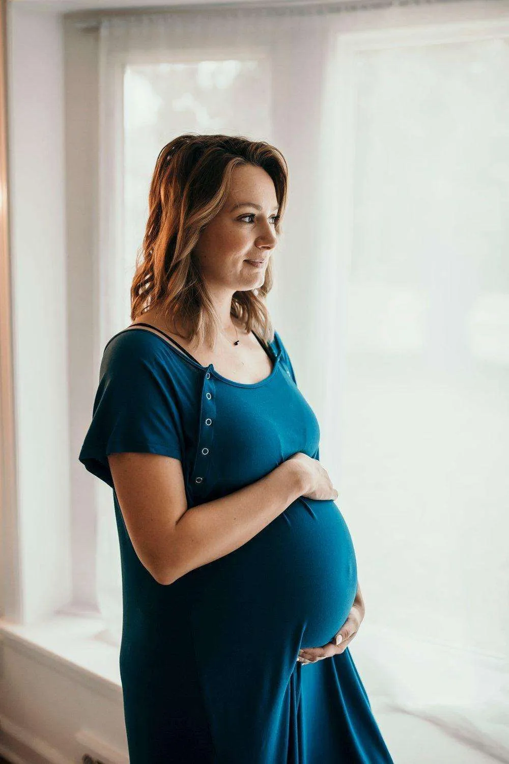 Blue Labor & Delivery Gown