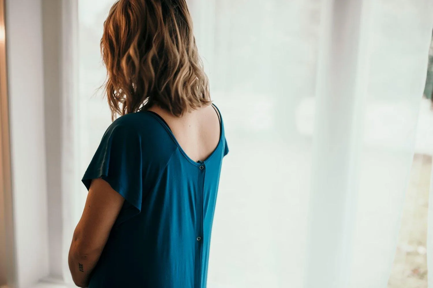 Blue Labor & Delivery Gown