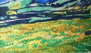 Blue Pacific Van Gogh Silk and Cashmere Scarf