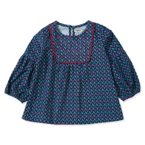 Blue Printed Girl's Tunic