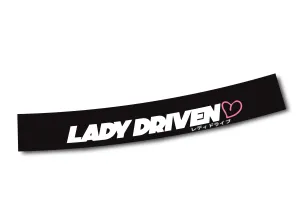 BMB. LADY DRIVEN PRINTED BANNER