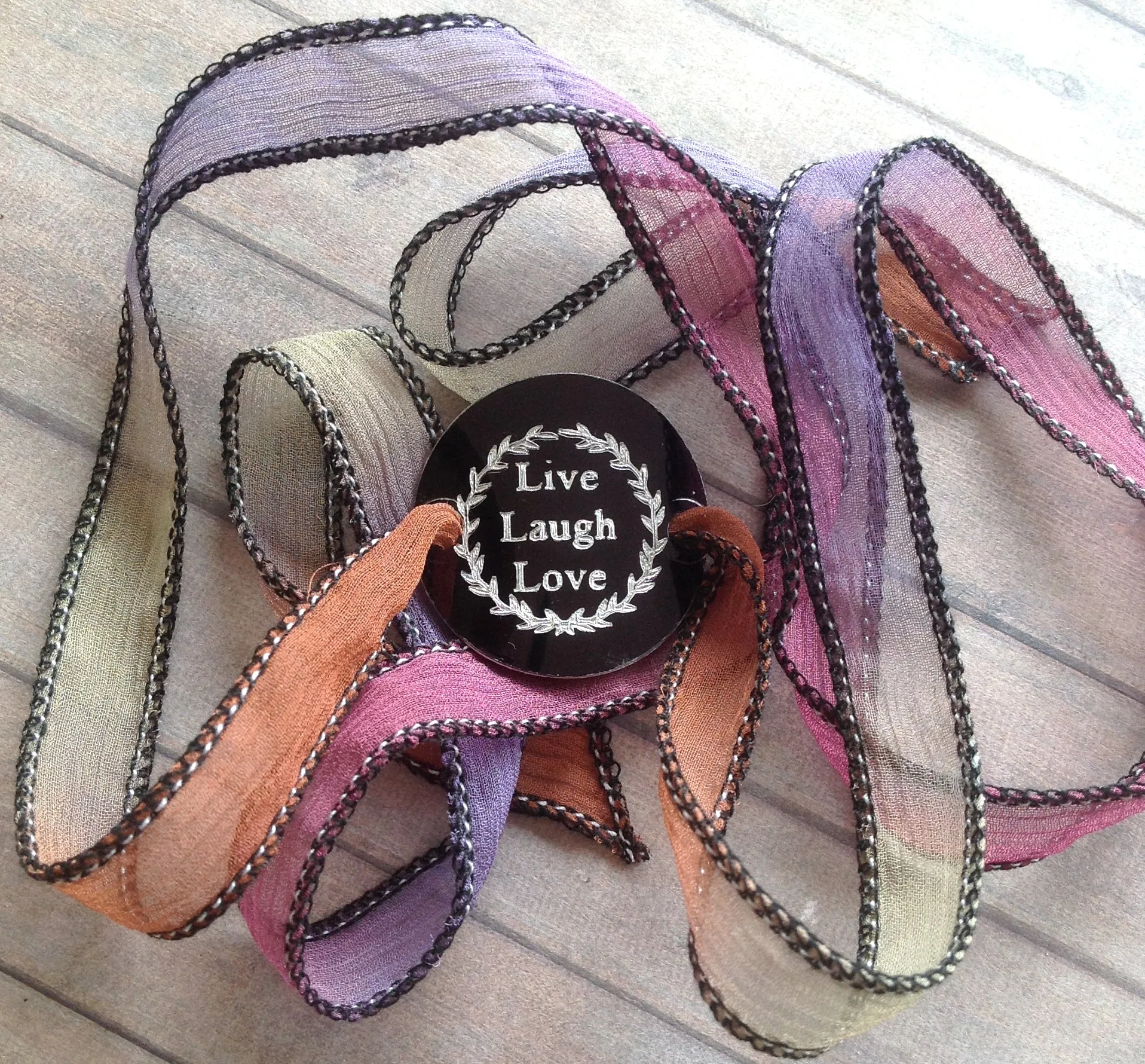 Boho Silk Wrap Live Laugh Love