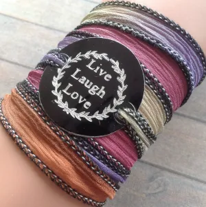 Boho Silk Wrap Live Laugh Love