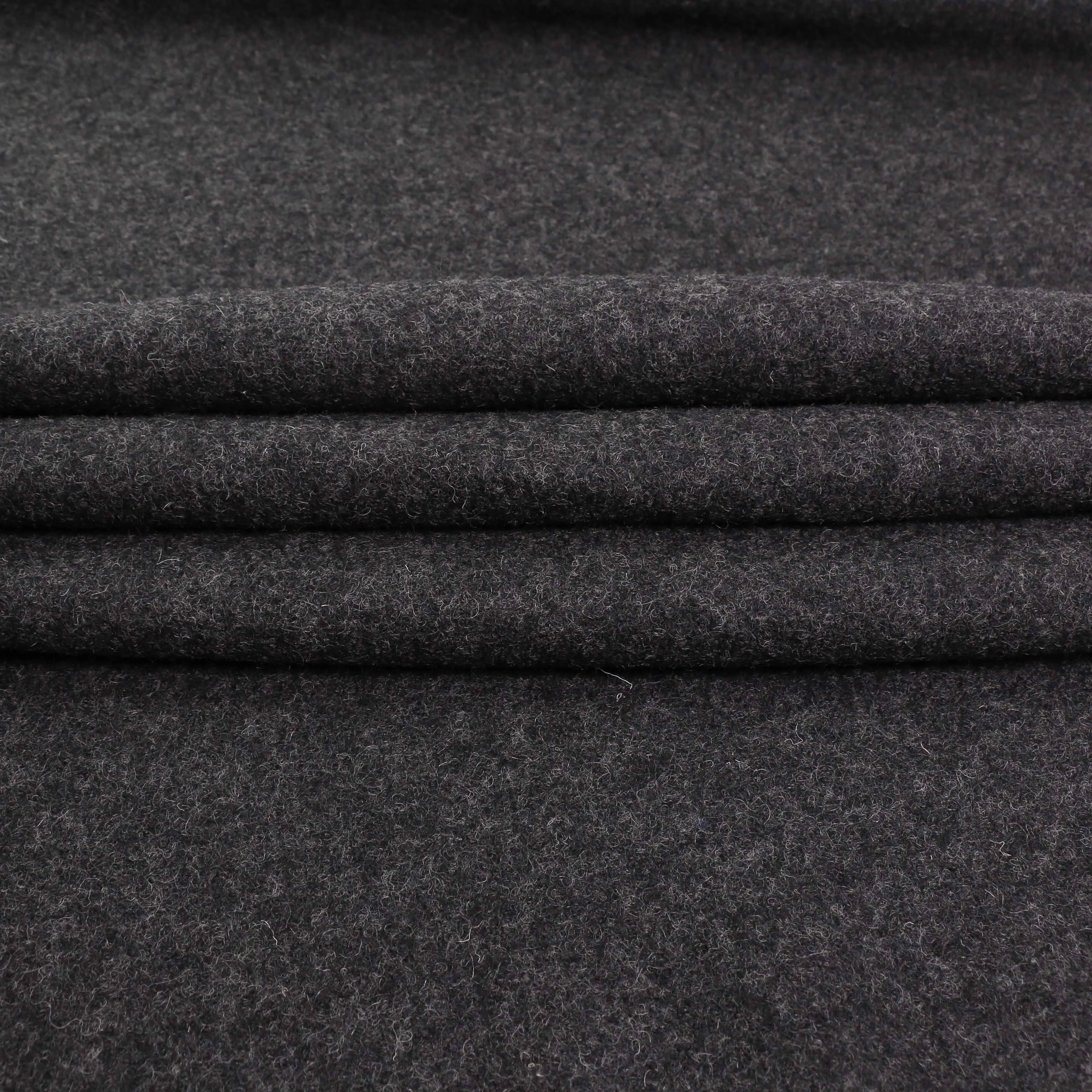Boiled Wool Fabric - Charcoal, black, navy, teal, mustard