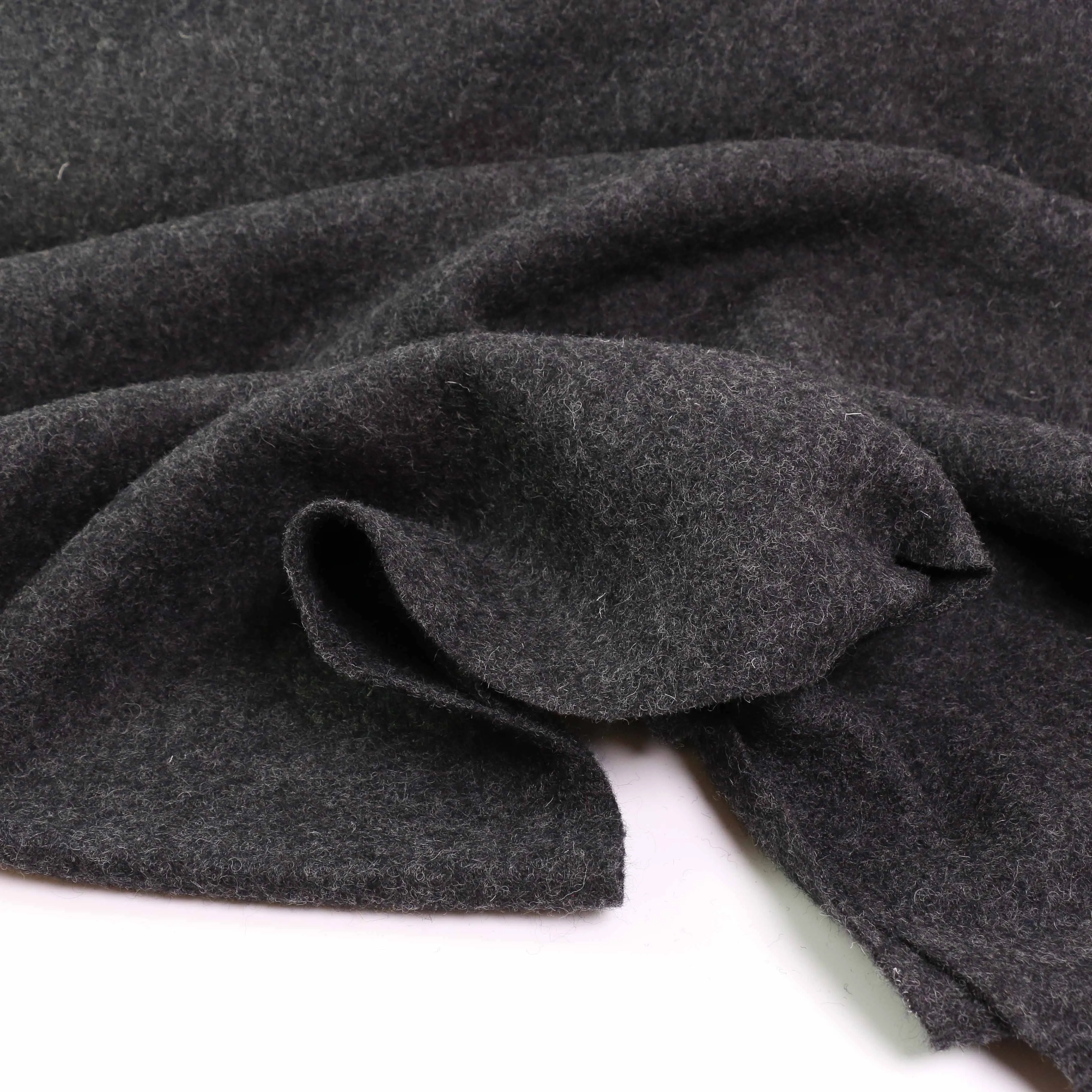 Boiled Wool Fabric - Charcoal, black, navy, teal, mustard
