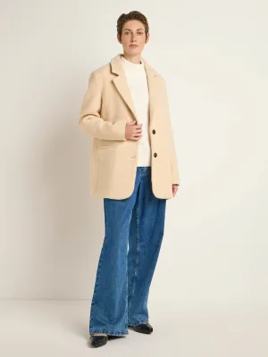 Bouclé blazer coat (GOTS)