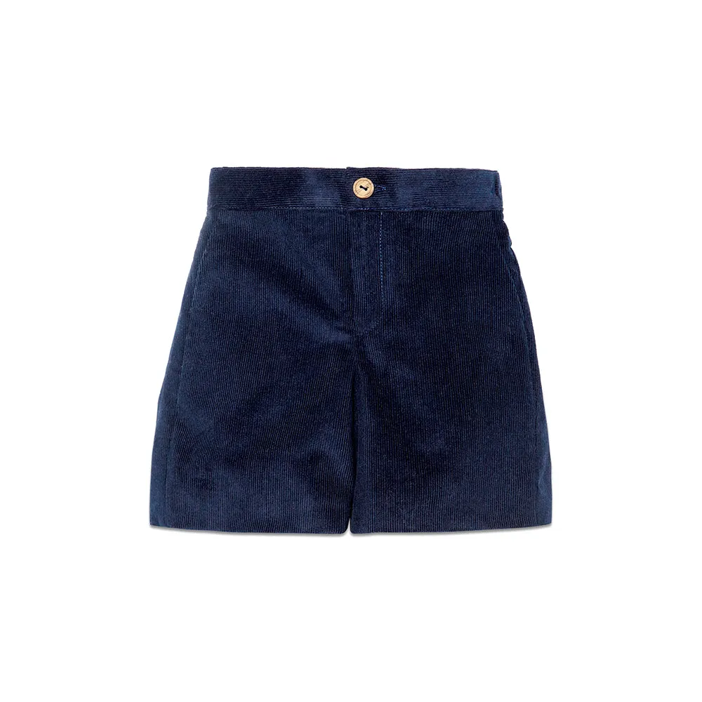 Boys Classic Navy Corduroy Shorts