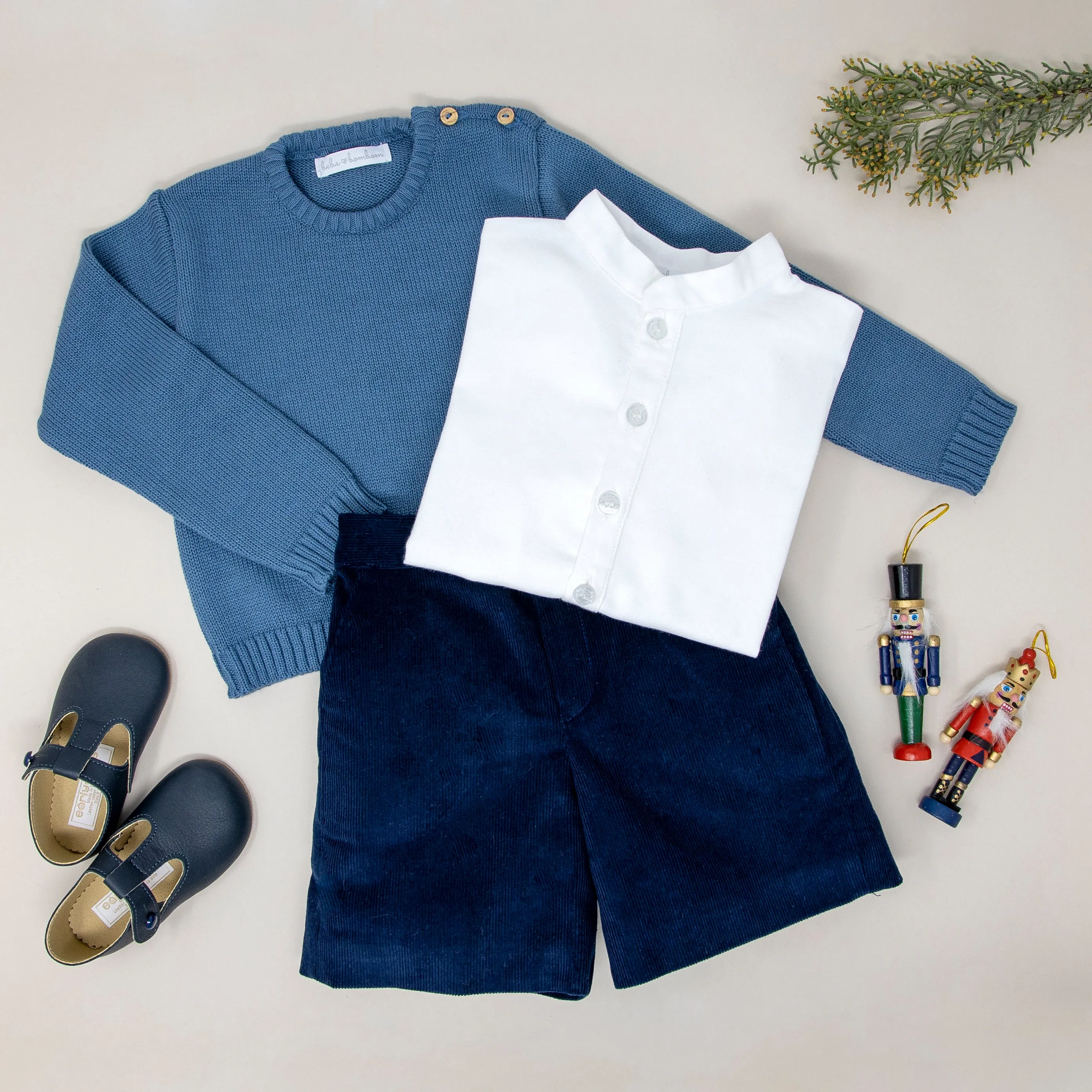 Boys Classic Navy Corduroy Shorts