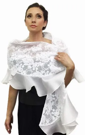 Bridal Lace & Satin Faced Organza