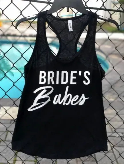 Brides Babes Matching Tanks for the Bride, Wedding Party, Bridesmaids, etc.