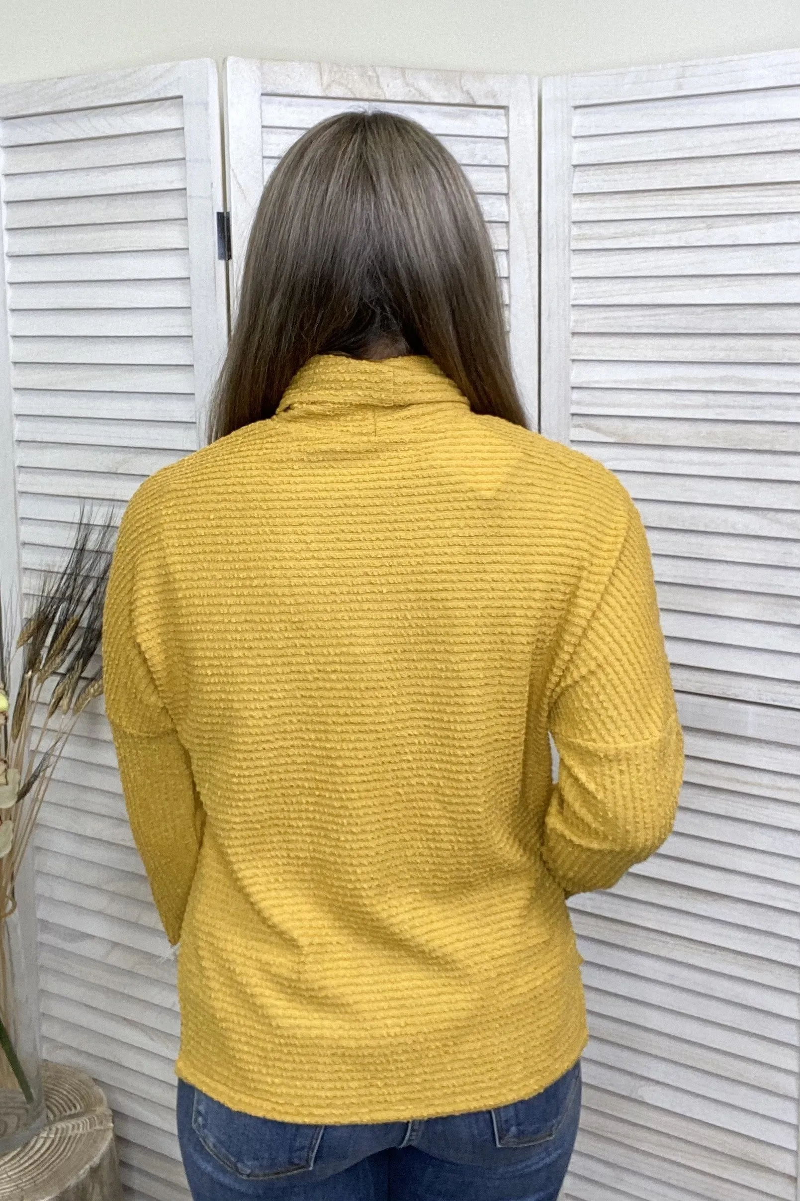 Bright As The Sun Women's Turtleneck Long Sleeve Top