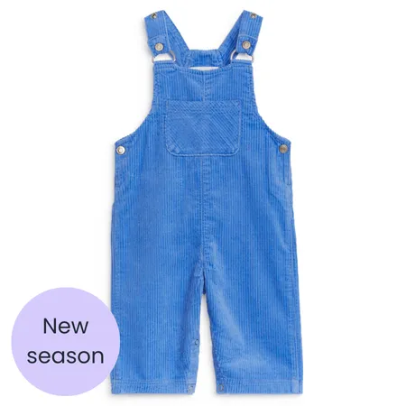 Bright Blue Corduroy Dungarees