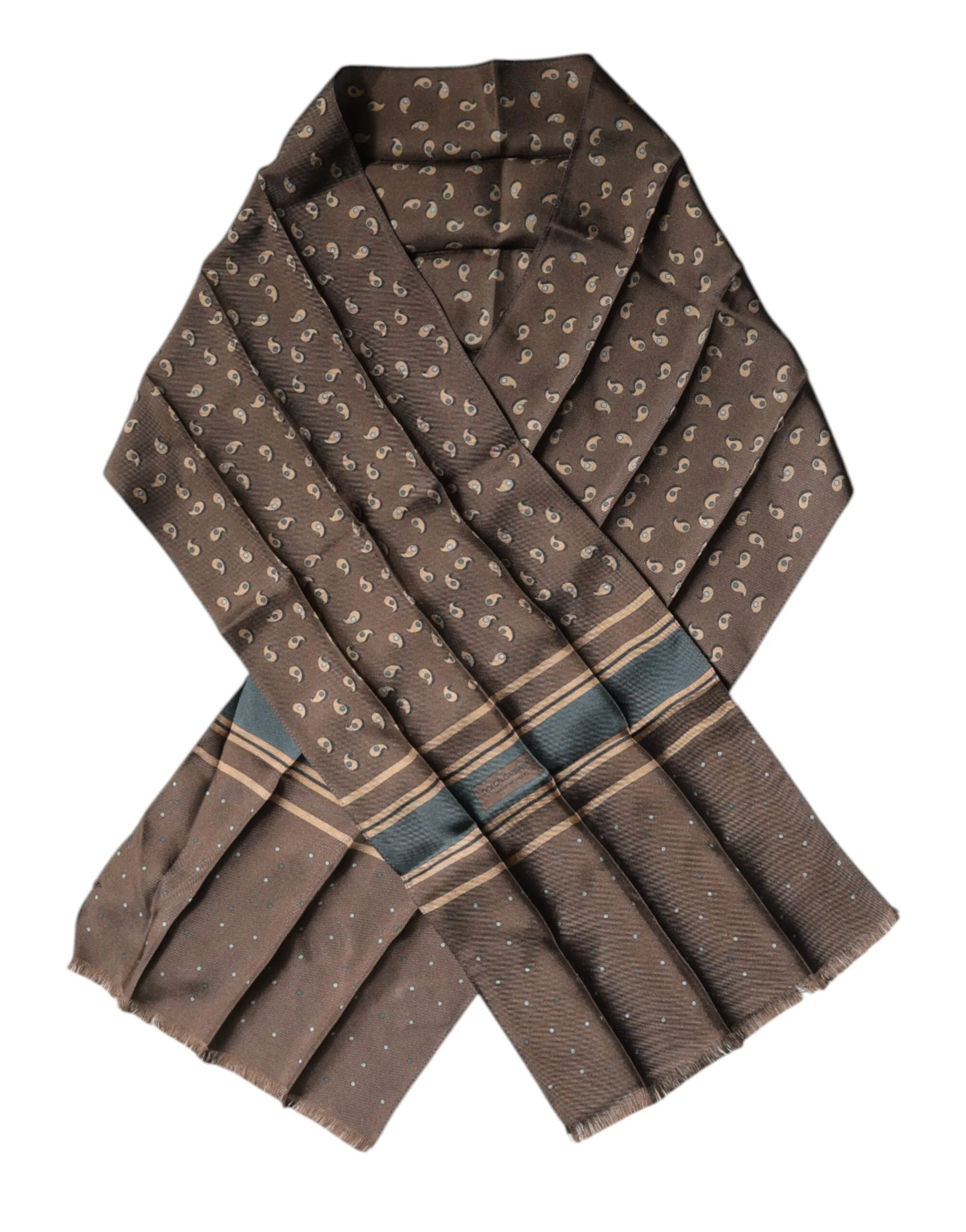 Brown Fantasy Silk Neck Wrap Shawl Scarf