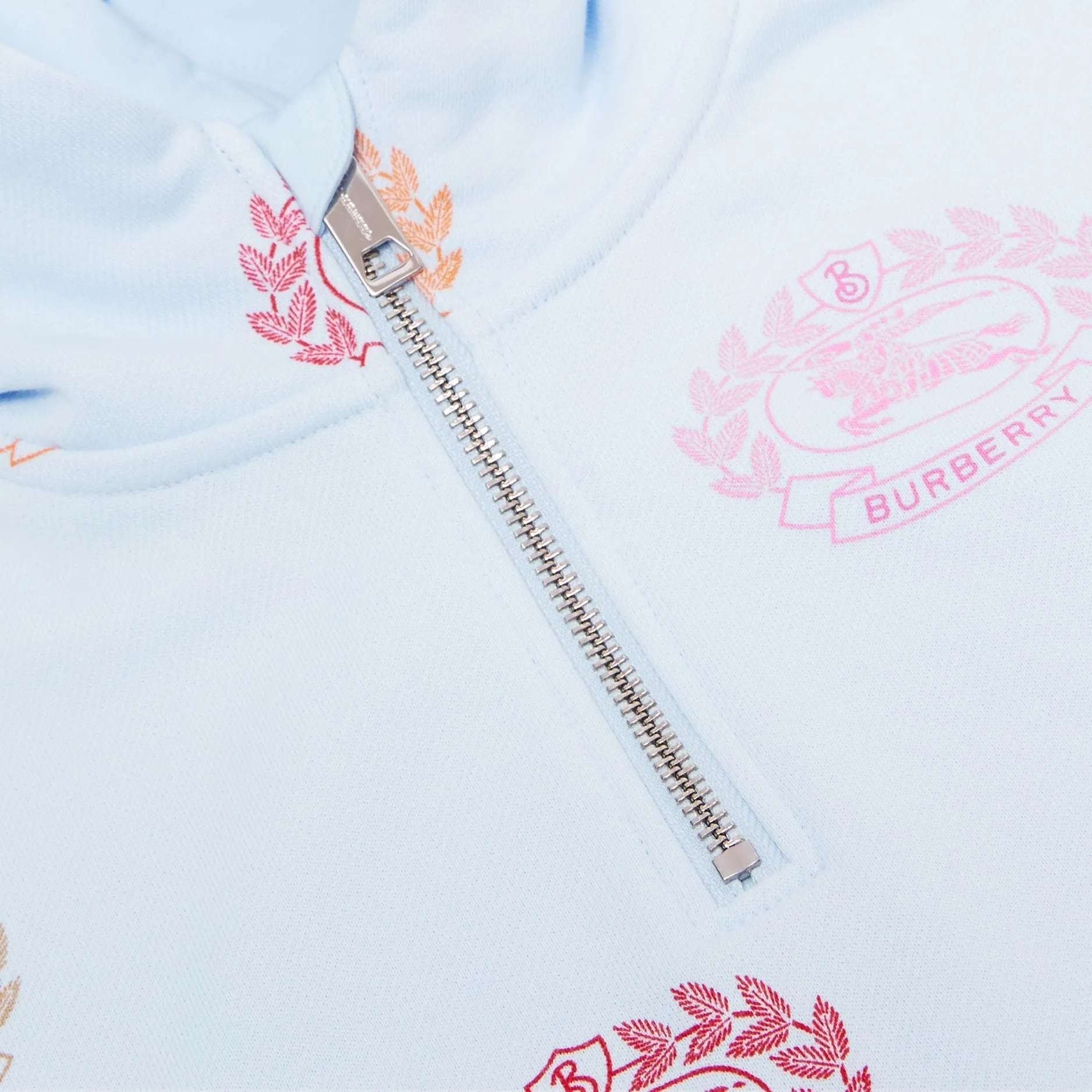 Burberry Pale Blue Cotton Sweatshirt