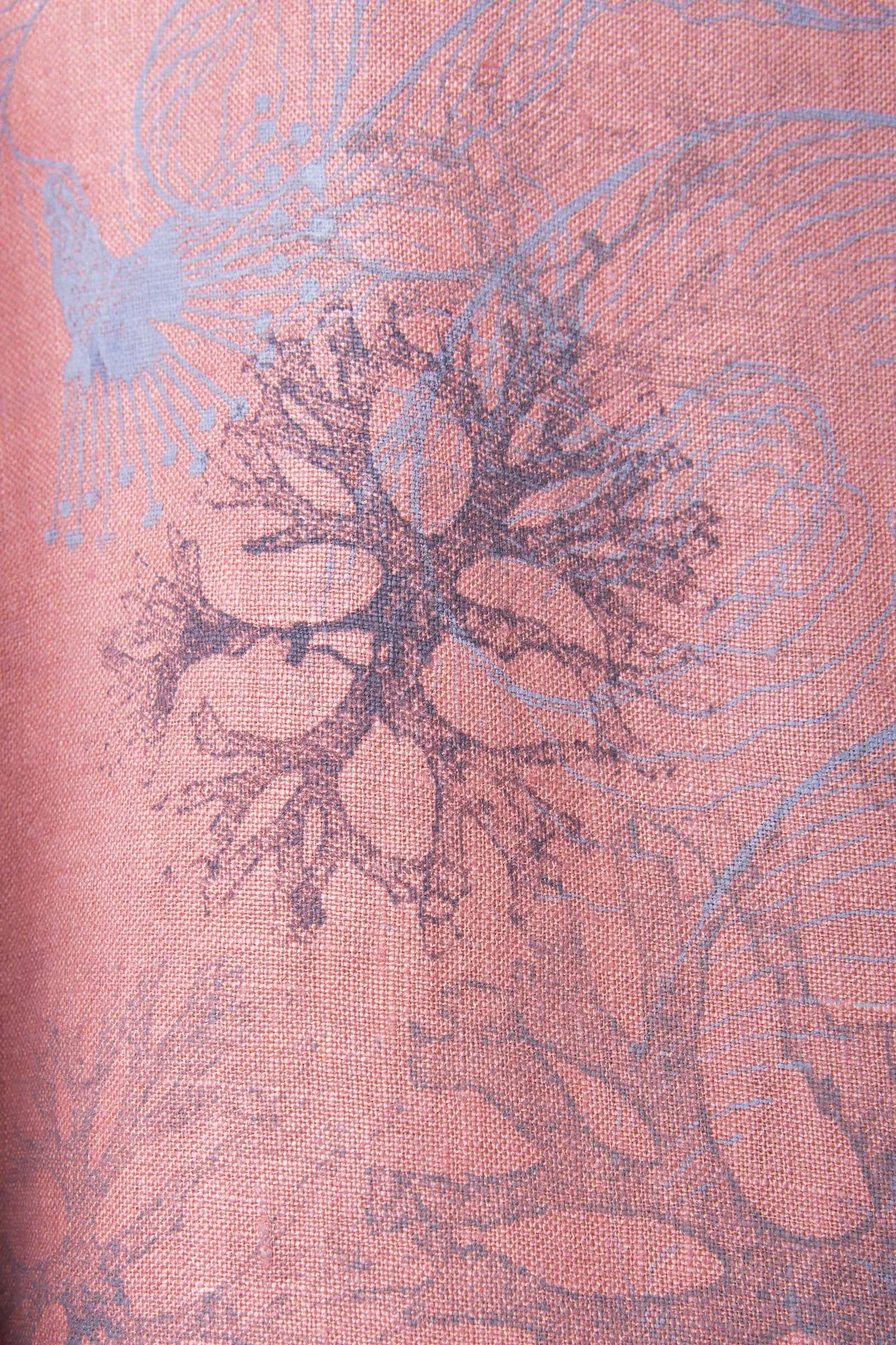 Button Linen Tunic Printed