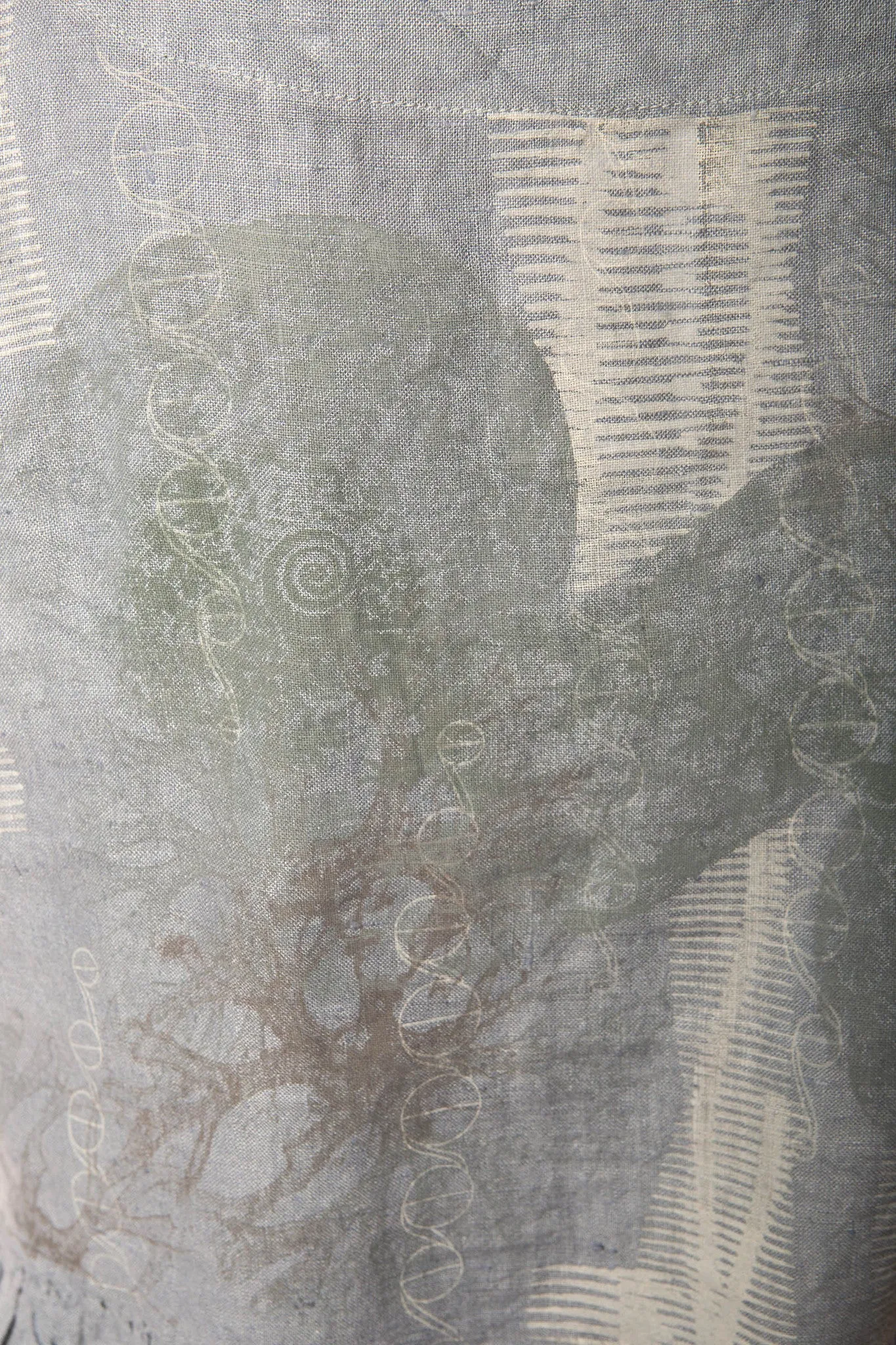 Button Linen Tunic Printed