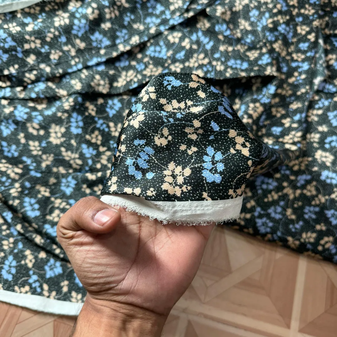 Buy Floral Satin Dobby Printed Fabric
