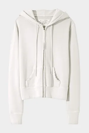 Callie Zip Up Hoodie in Chalk