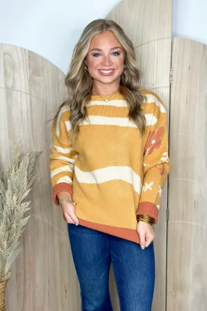 Camel Long Sleeve Knitted Sweater *Final Sale*