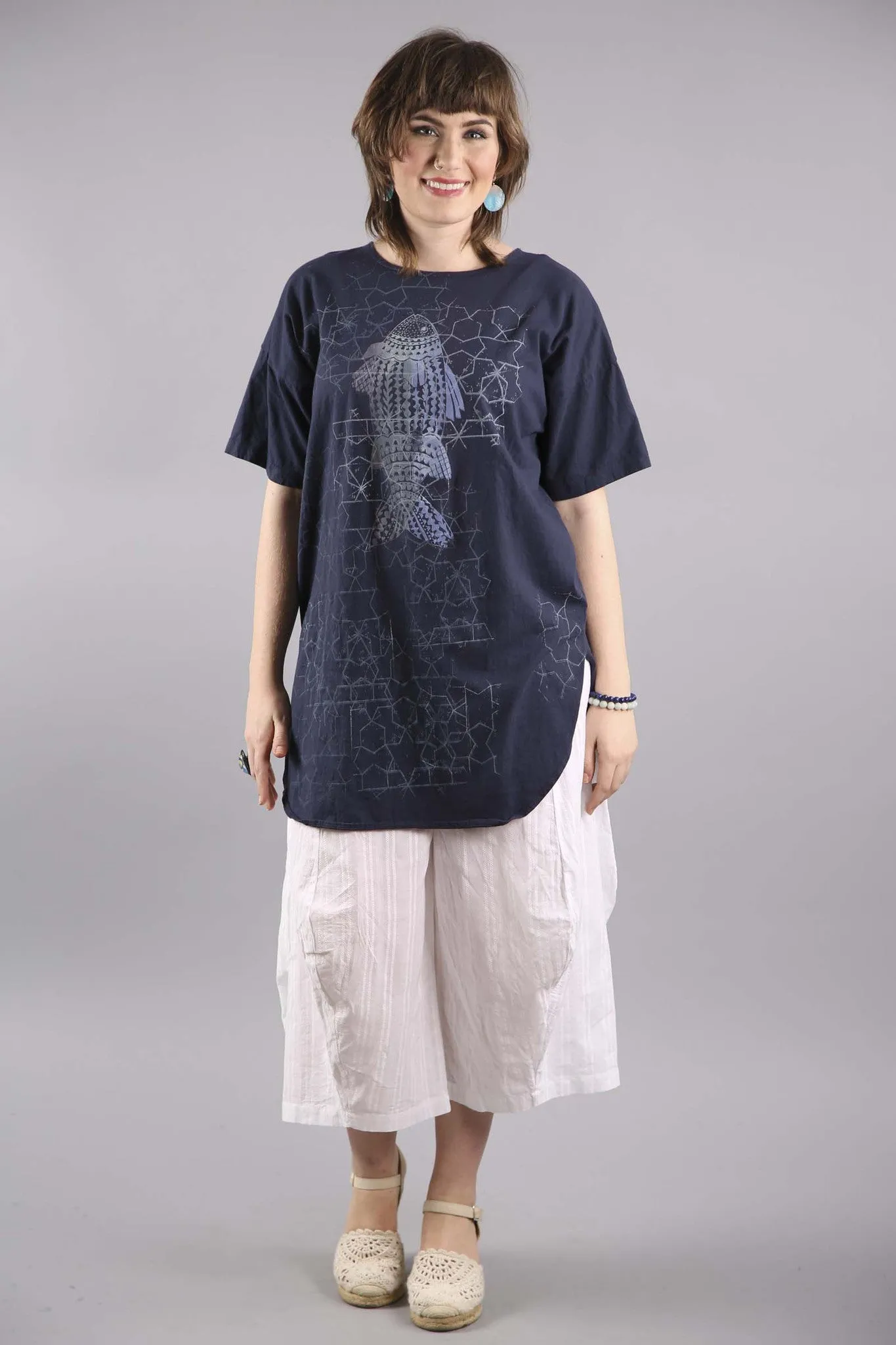 Camp Tunic Indigo Printed-2262C
