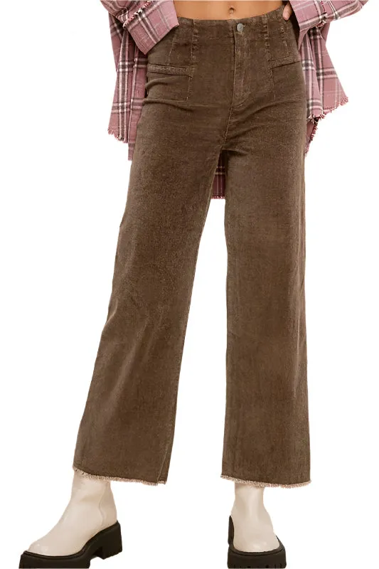 Candice Mineral Washed Corduroy Jean Pants