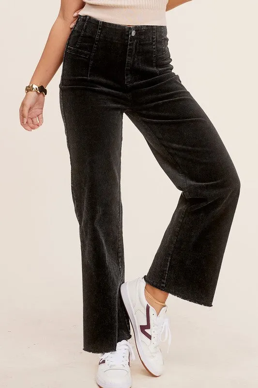 Candice Mineral Washed Corduroy Jean Pants