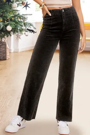 Candice Mineral Washed Corduroy Jean Pants