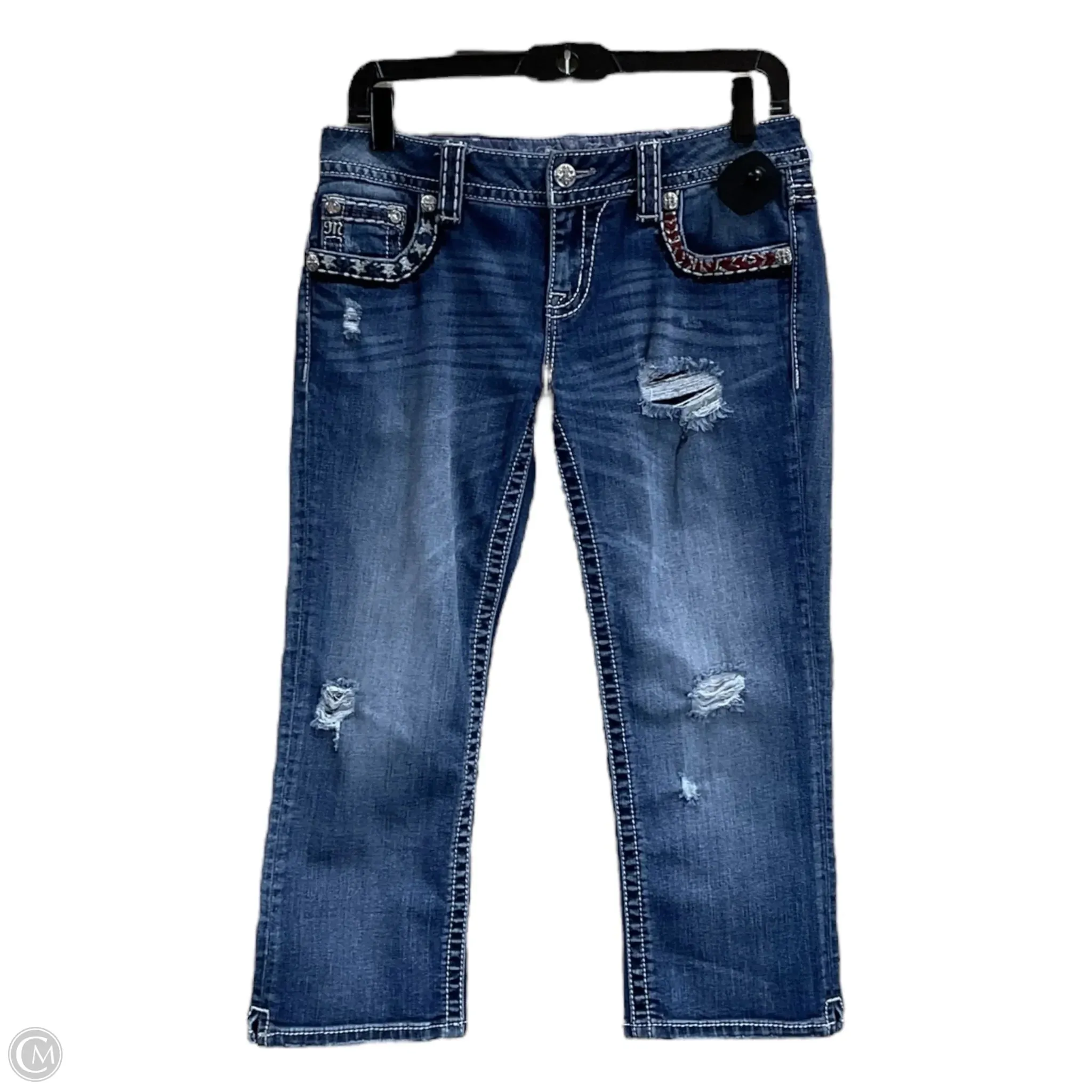 Capris By Miss Me In Blue Denim, Size: 6