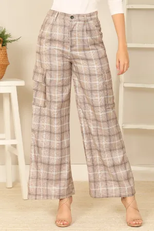 CARGO PLAID PANTS